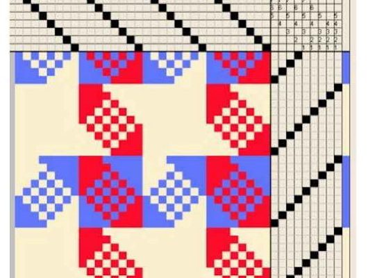 8 Shaft Star Weaving Draft