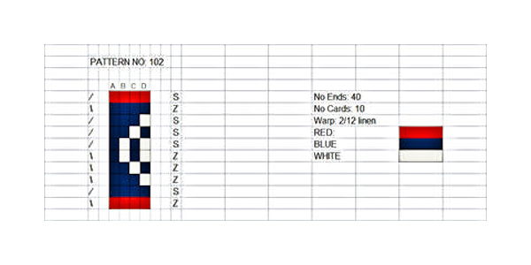 Tablet Weaving Pattern 102