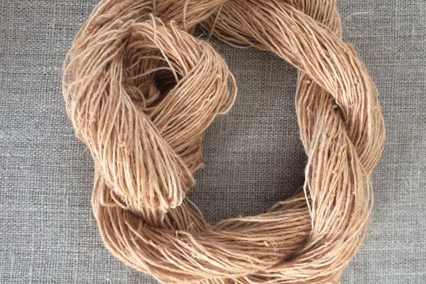 Birch Bark Dyed Flax